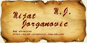 Mijat Jorganović vizit kartica